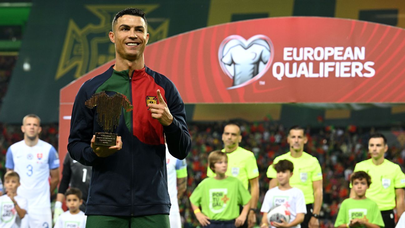 Homenagem a CR7 por seus 200 jogos com Portugal