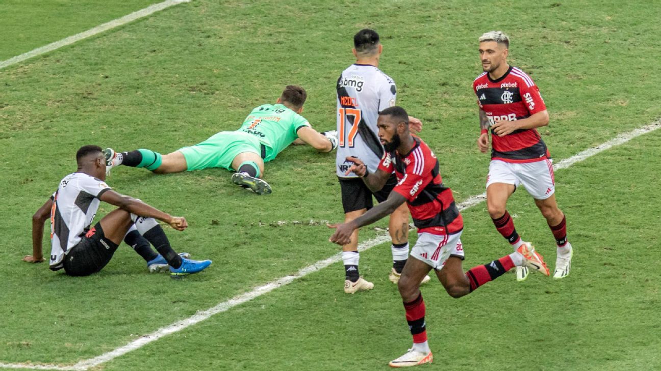 Gerson decide, Flamengo vence o Vasco e diminui distância para o líder Botafogo