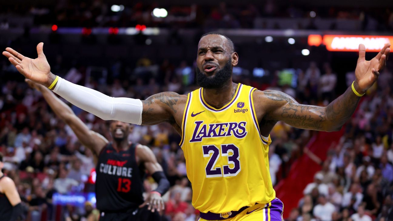 Sumber – Kurangnya FT LeBron James mendorong Lakers untuk memanggil NBA
