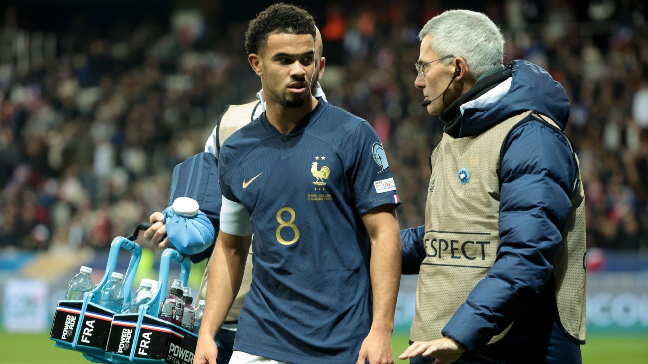 Deschamps: Zaïre-Emery out for 'several weeks'