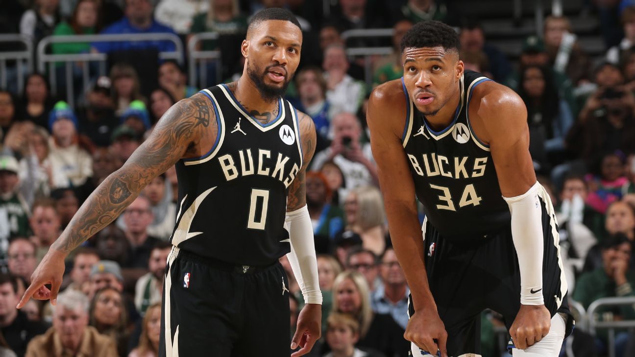 Giannis and Lillard combine for 78; Rivers wins first game with Bucks