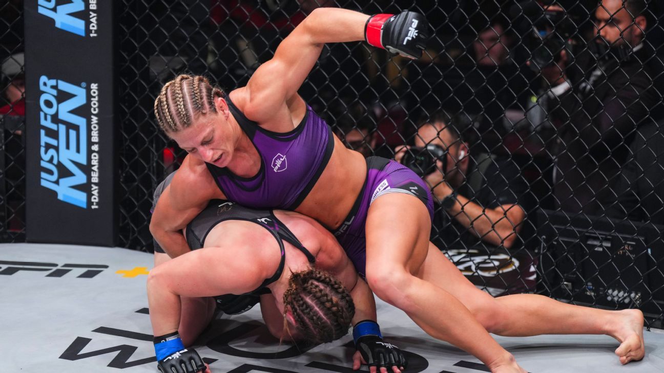 Kayla Harrison, PFL aksiyonunda Aspen Ladd’i domine ediyor, Cris Cyborg’a sesleniyor