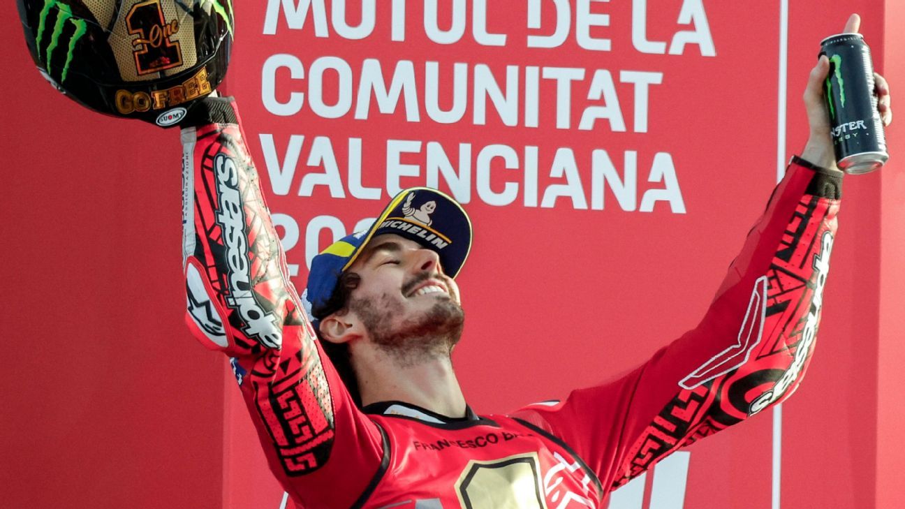 Bagnaia wins Valencia, 2nd MotoGP title in row Auto Recent