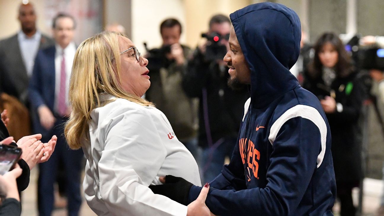 UVA's Jones leaves rehab after spinal cord injury