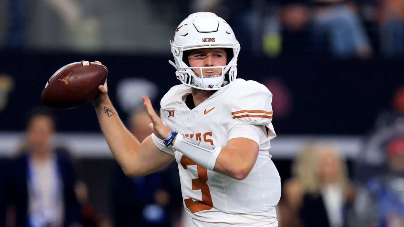 Bronnen – Texas QB Quinn Ewers zal naar verwachting niet spelen tegen de Bulldogs