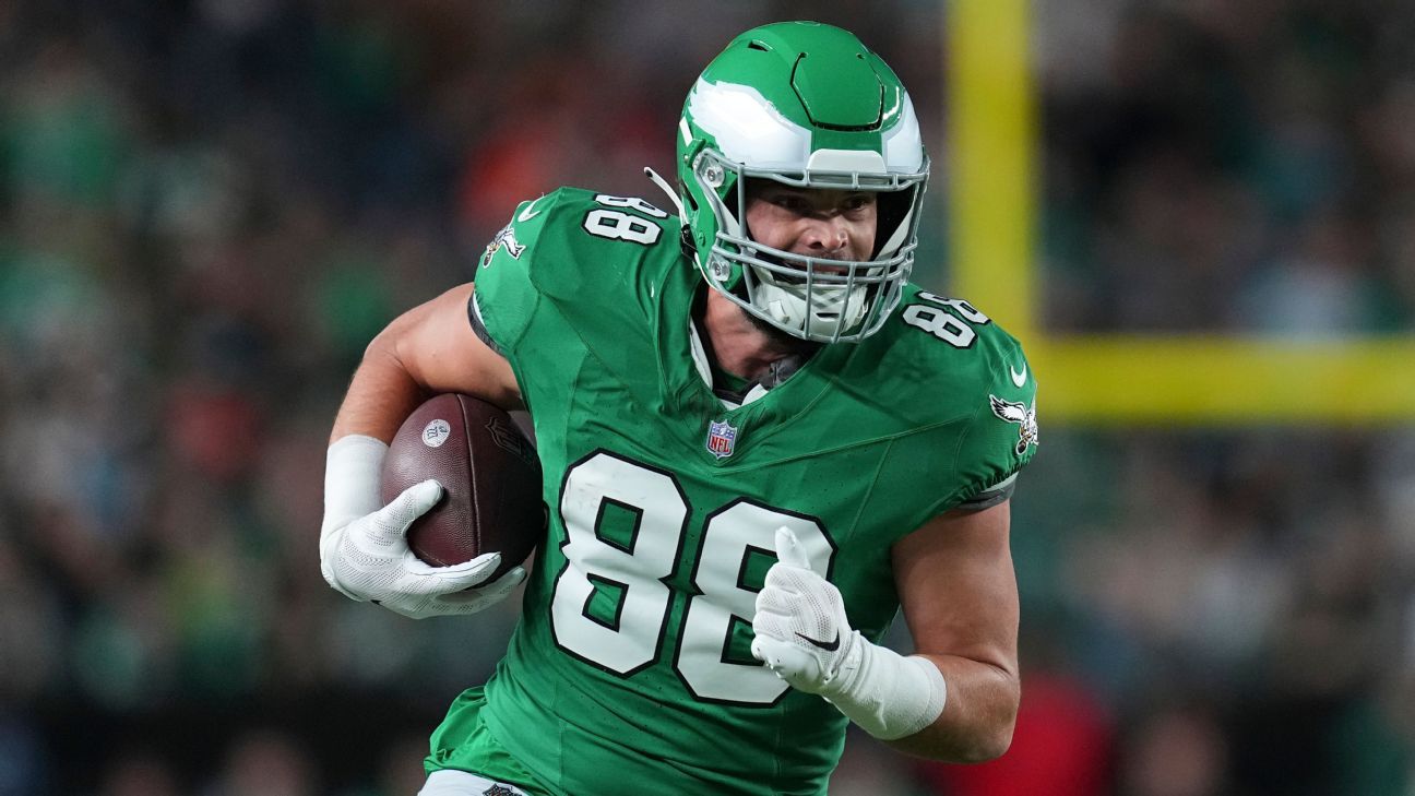 NFL Nation Fantasy: Caution with Goedert? How Bears will divvy up carries