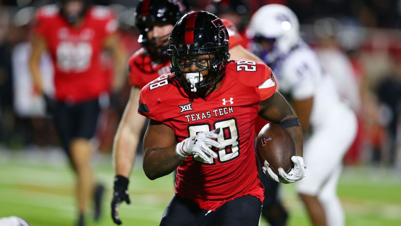 Brooks, 4th in FBS rushing, returns to Texas Tech