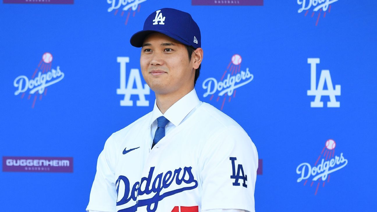 Ohtani dons Dodger blue, 'can't wait' to get going