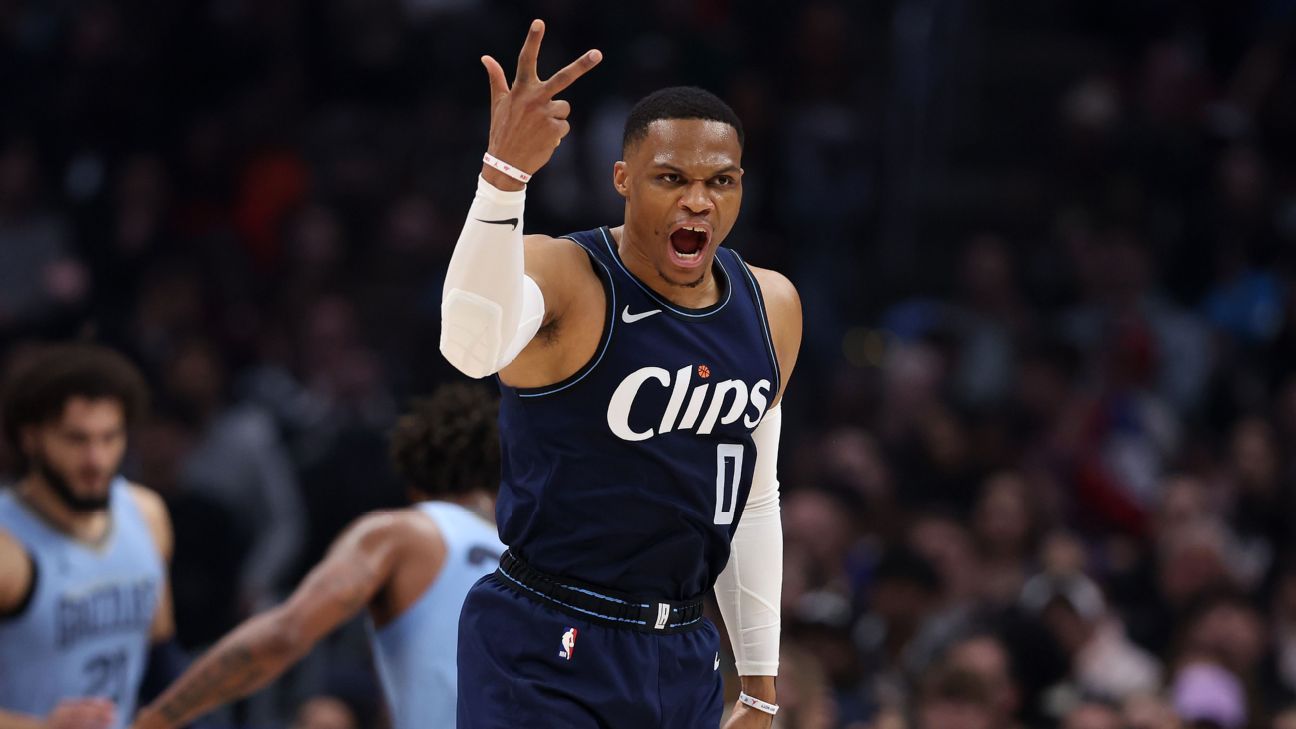 Fontes: Os Clippers receberão Russell Westbrook de volta na próxima semana