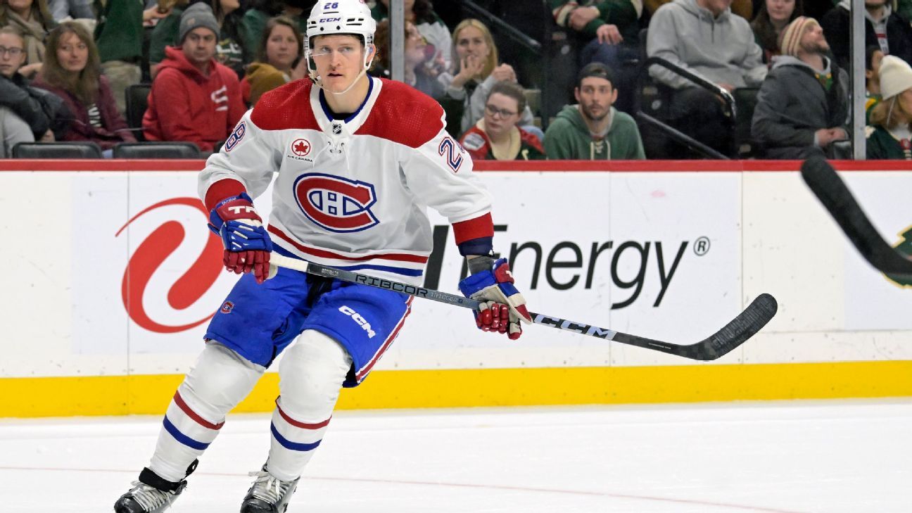 Canadiens C Dvorak (pectoral) out for season