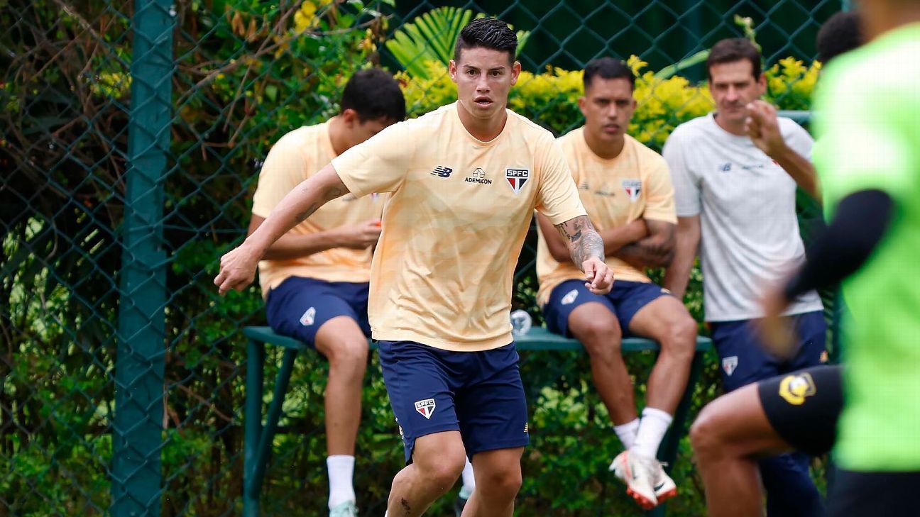 Imbróglio na rescisão impede liberação de James Rodríguez; jogador treina no São Paulo