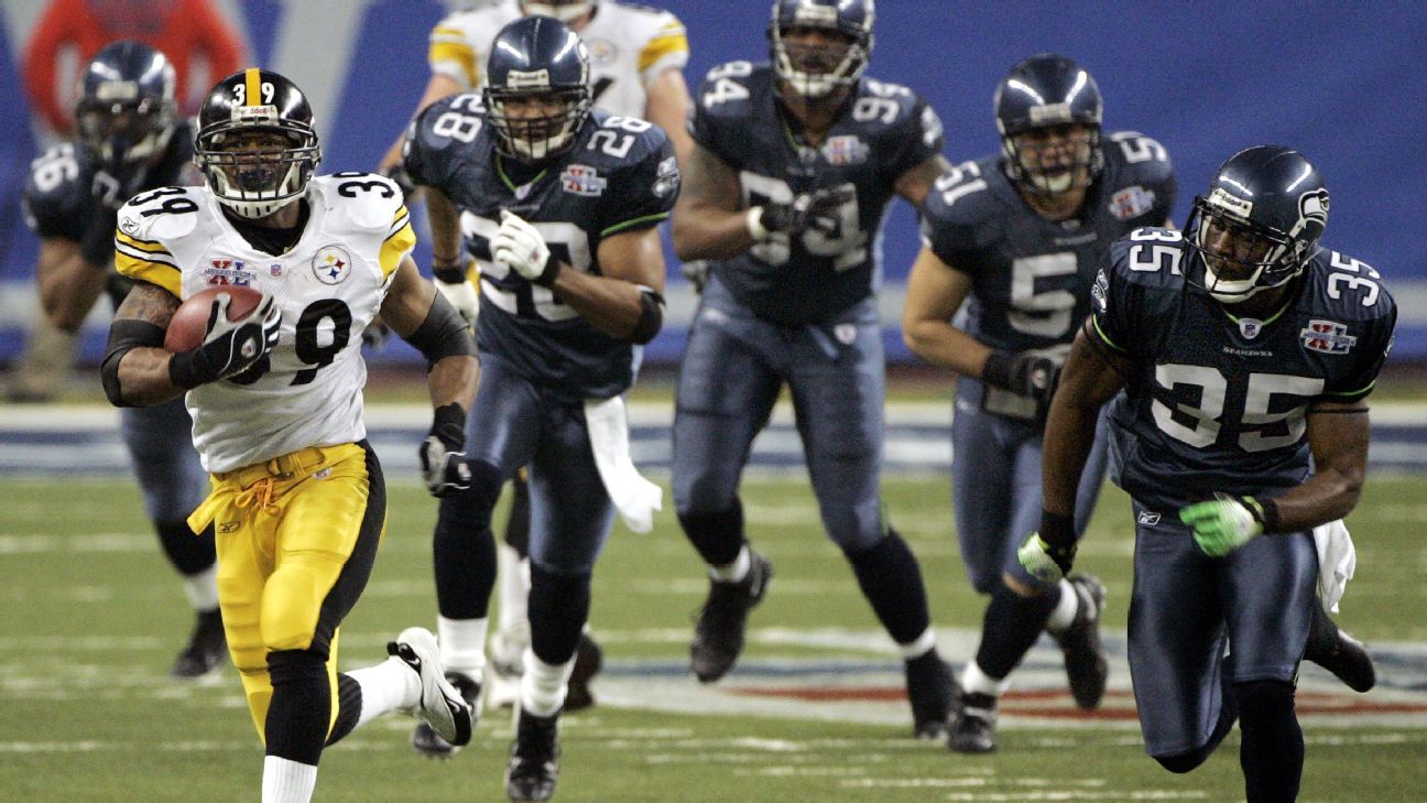 Super Bowl: Historical Records of NFL Super Sunday 4 Willie Parker corriendo
