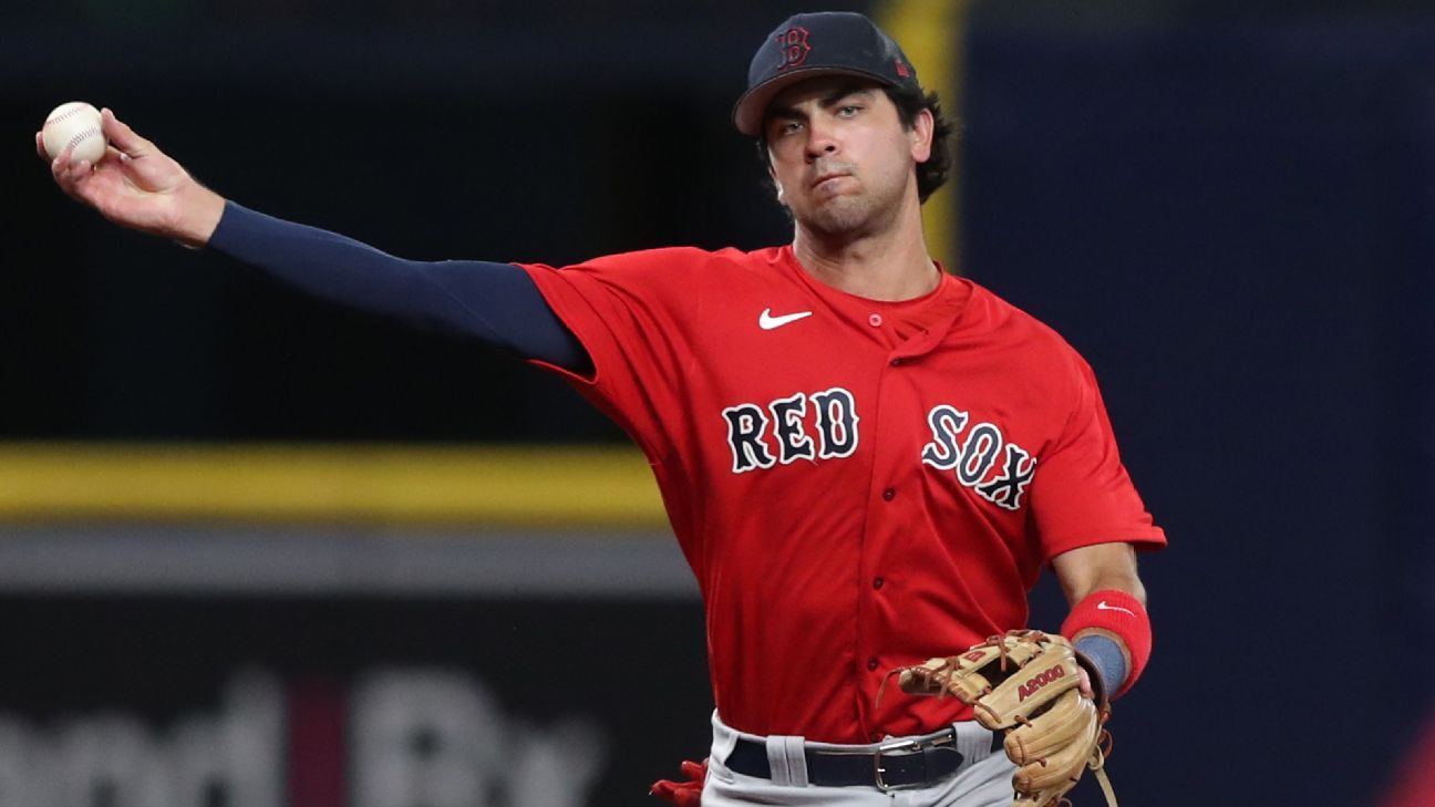 Boston Red Sox catcher Brooks Brannon (17) throws to first base during an  Extended Spring Training