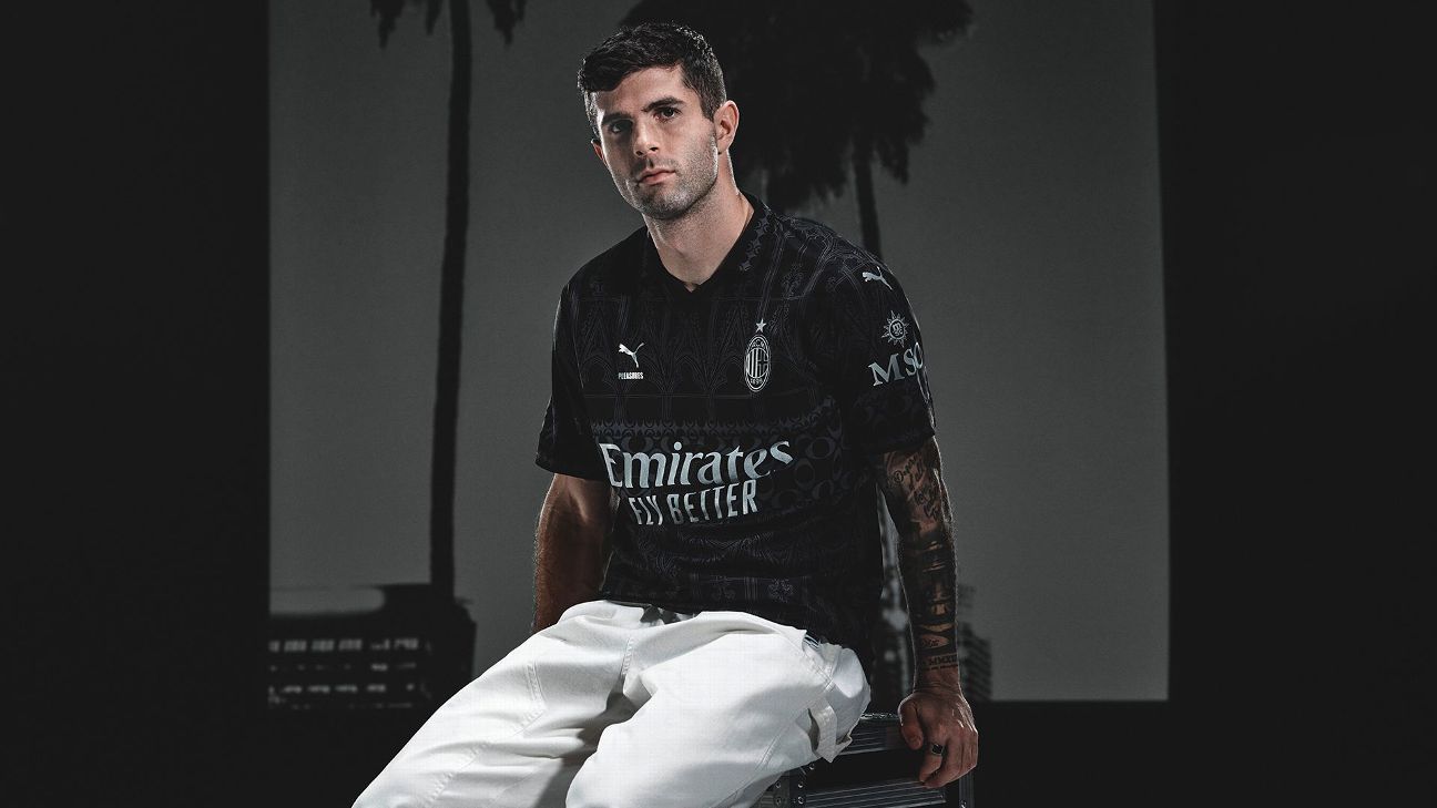 Christian Pulisic headlines new Milan fourth kits inspired by Los Angeles music scene