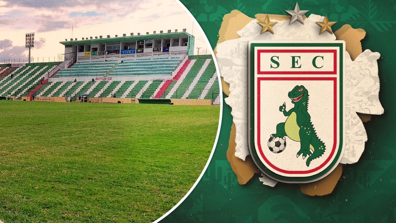 Por que Sousa, algoz do Cruzeiro na Copa do Brasil, possui dinossauro no escudo?