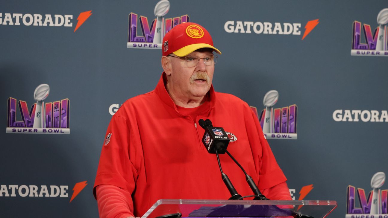 Report -- Bullet fired into office of Chiefs' Andy Reid in '24 - ESPN