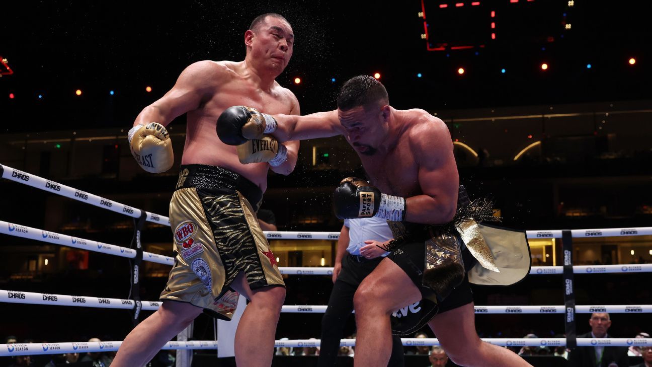 Joseph Parker claims WBO interim heavyweight title with victory over Zhilei Zhang in Riyadh