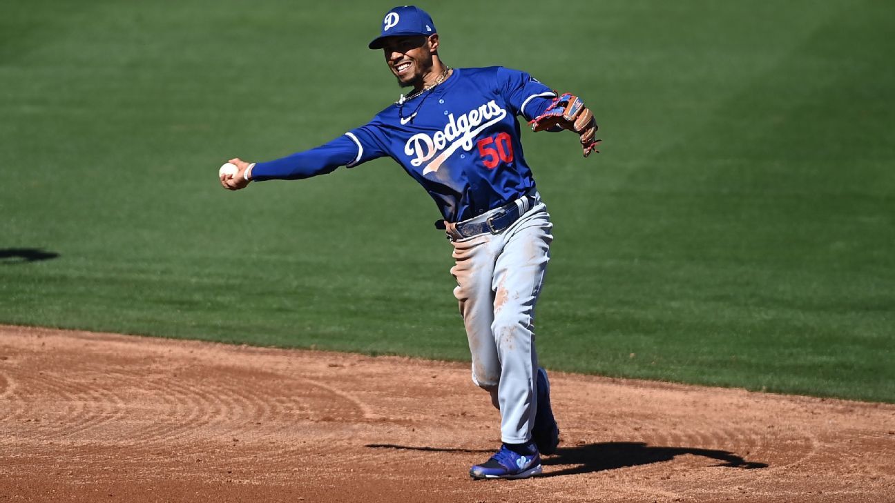 The Dodgers move Betts to SS, and Lux ​​moves back to 2B