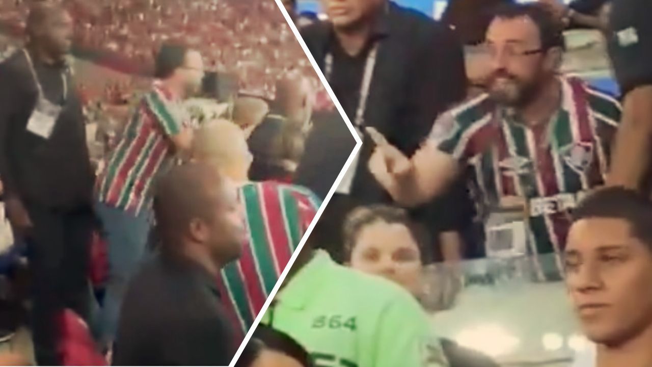 Presidente do Fluminense discute com torcedores do Flamengo em clássico no Maracanã.