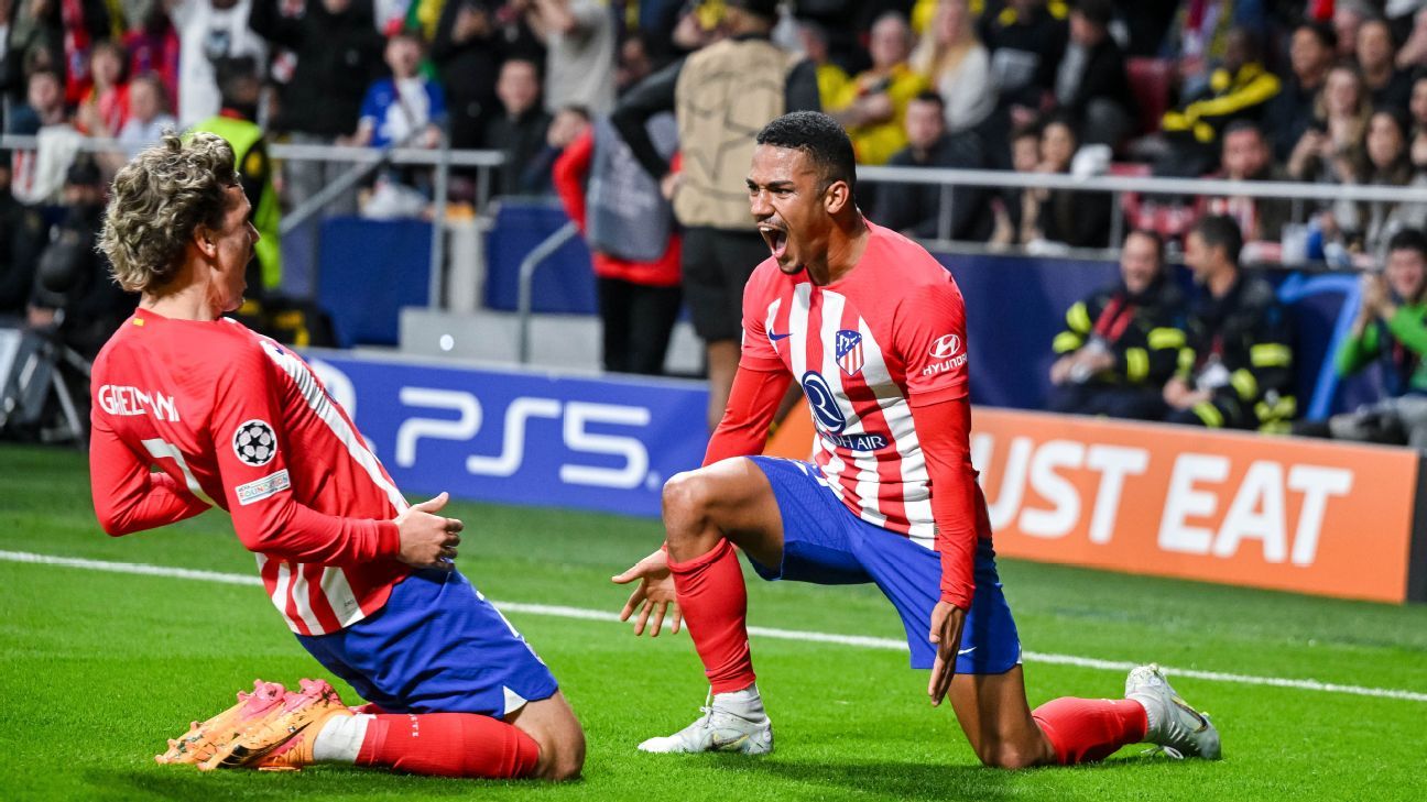 Antoine Griezmann e Samuel Lino, Atlético de Madrid (Foto: ESPN)