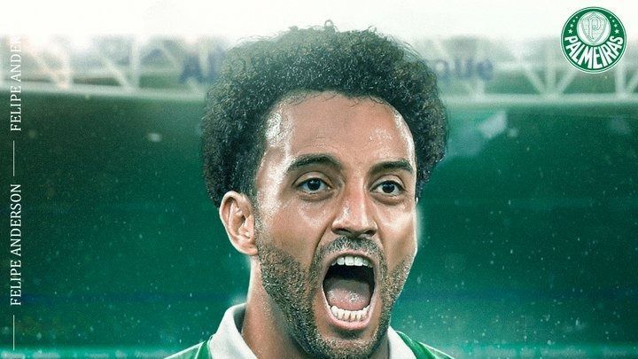 Palmeiras anuncia contratação surpreendente de Felipe Anderson como reforço ofensivo de peso