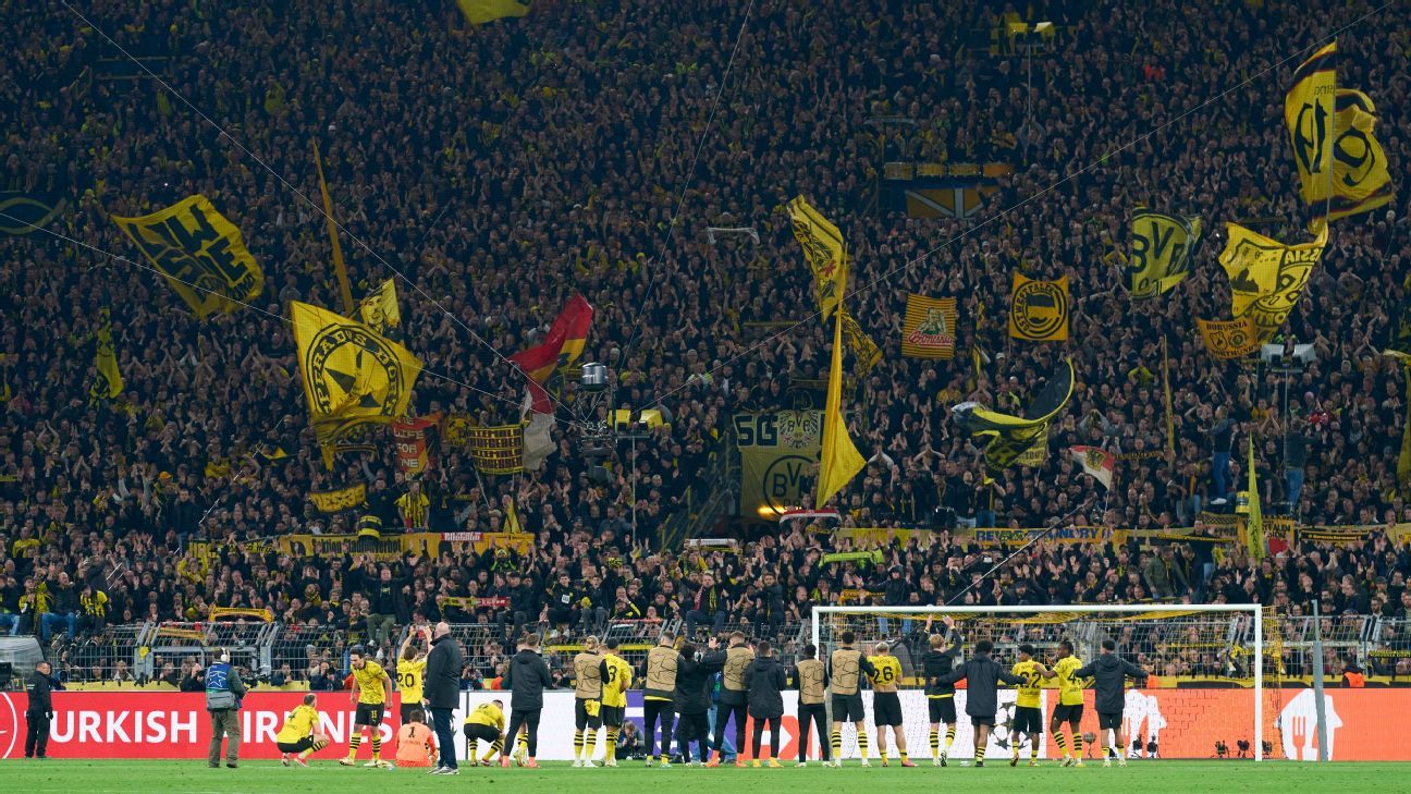 Dortmund encerra dia de ‘serra russa’ nas semifinais da Liga dos Campeões