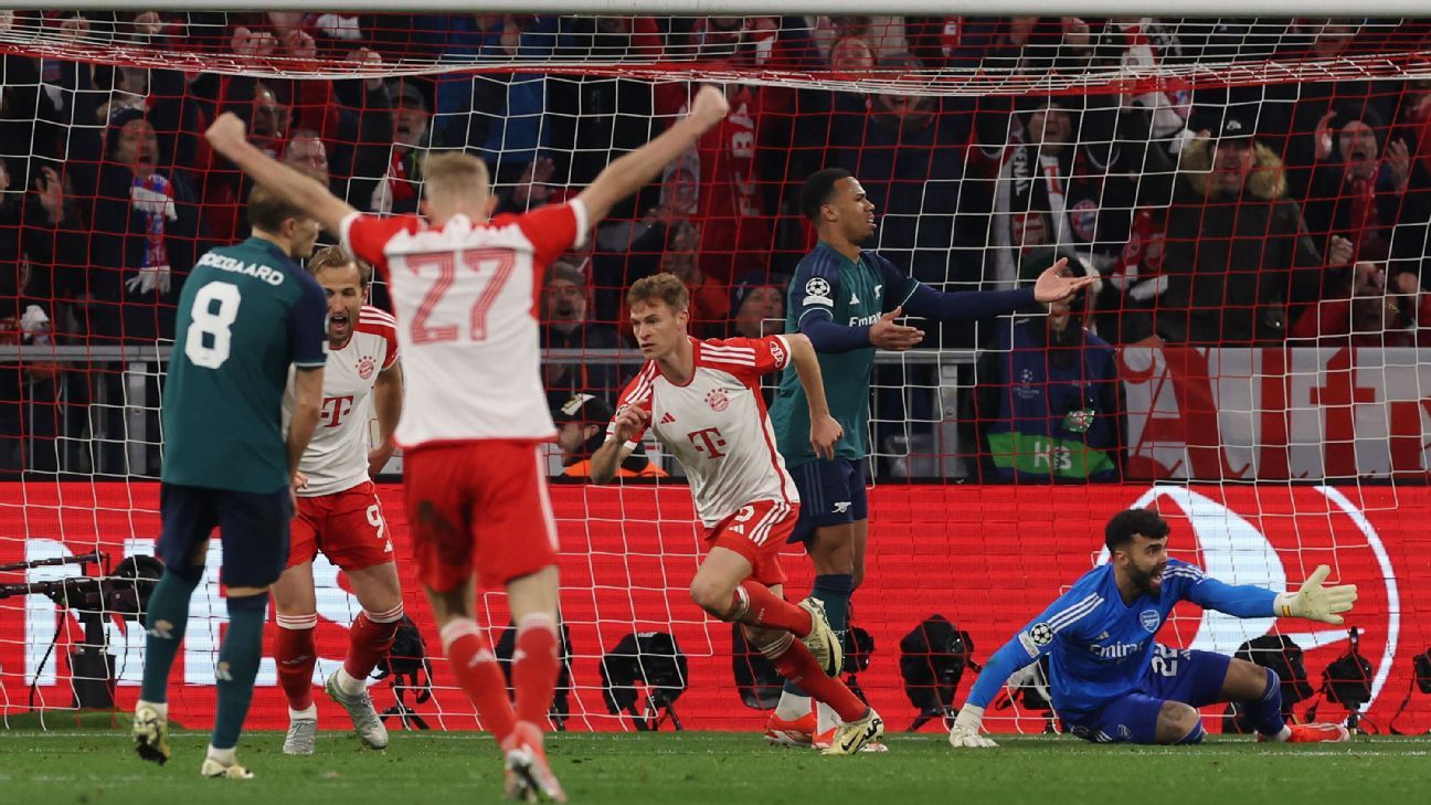 Bayern beats Arsenal and qualifies for the Champions League semi-finals