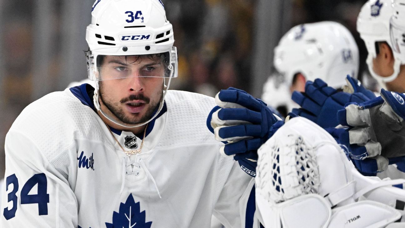 Maple Leafs' Matthews in, Woll out for series finale