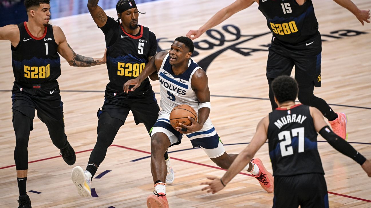 Timberwolves crush Nuggets and lead 2-0 in NBA West semis