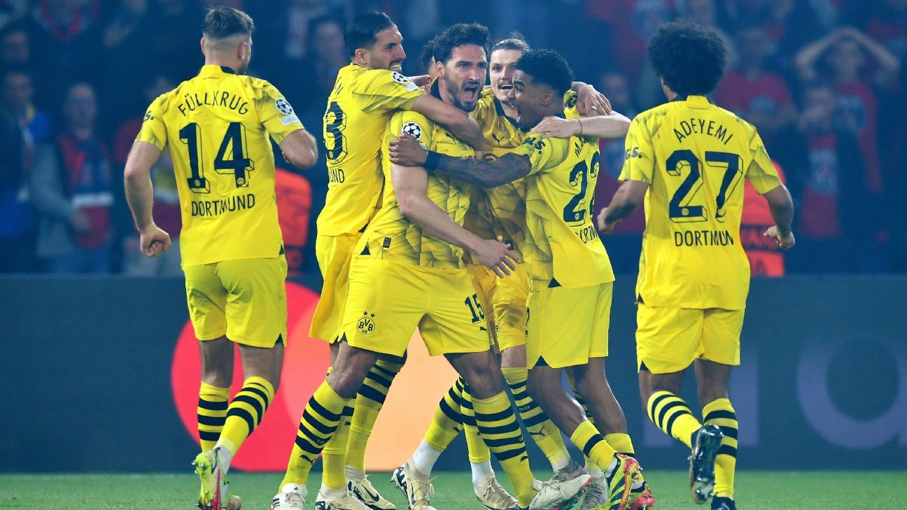 Dortmund fulmina al PSG y avanza a su tercera final de Champions - ESPN