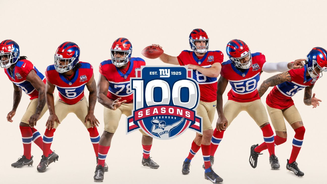 New York Giants unveil uniform to celebrate 100th season - ESPN