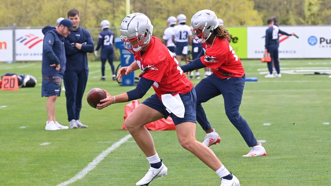 Patriots’ crowded QB room: The philosophy behind drafting Drake Maye, Joe Milton III and signing Jacoby Brissett