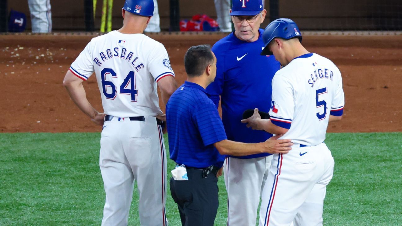 Rangers say Seager could miss multiple games