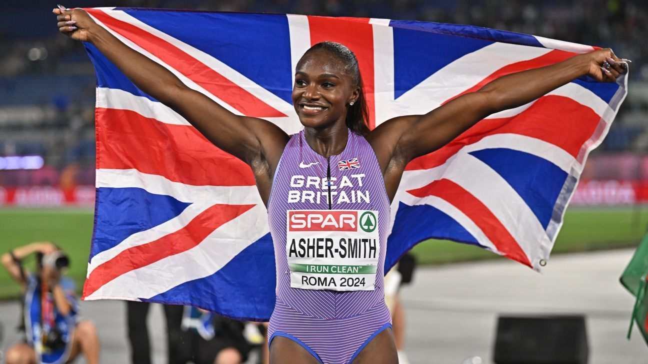Team GB's Dina Asher-Smith wins first 100m gold in five years - ESPN