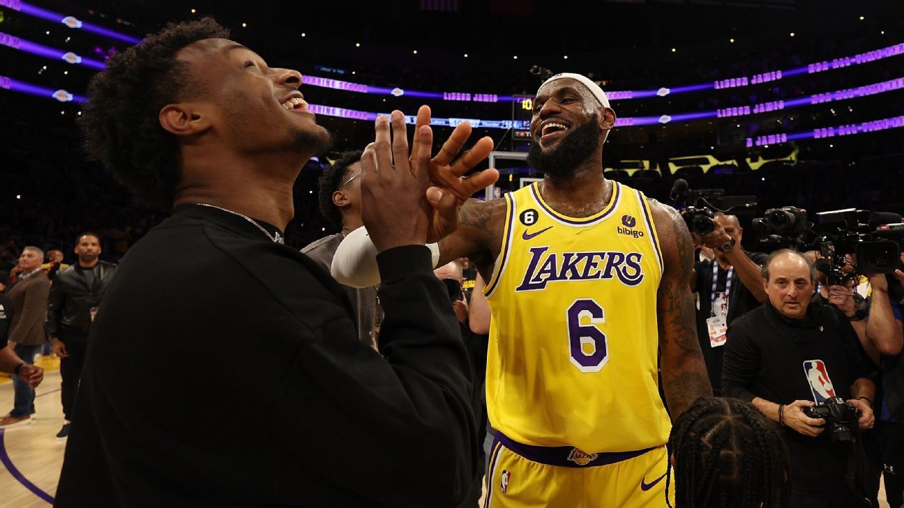 LeBron and Bronny James lead list of notable father-son combos in sports