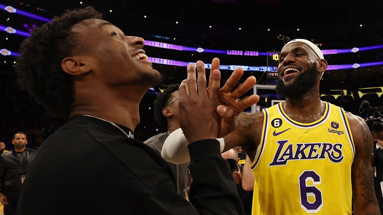 Lakers mull plans for historic LeBron-Bronny game