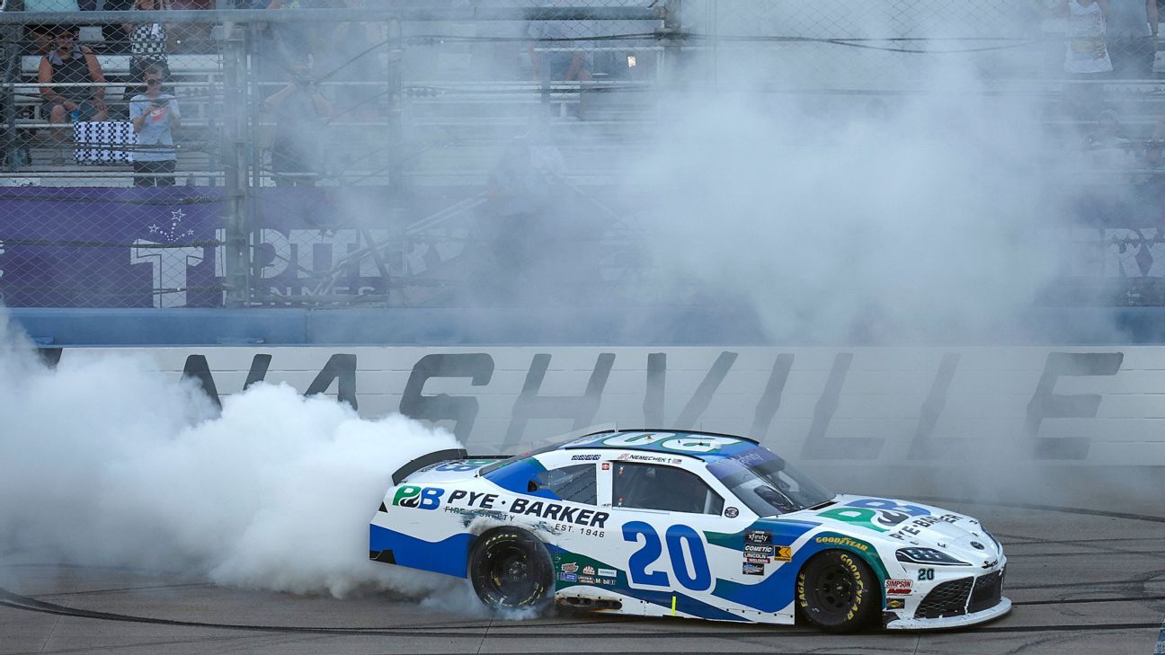 Nemechek races to second Xfinity win in Nashville