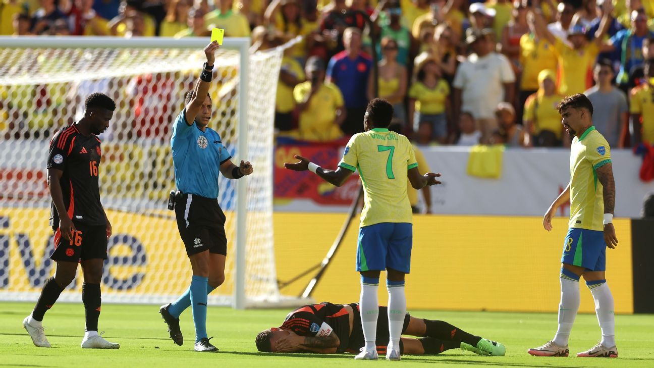 Brazil show fight vs. Colombia, but will that cost them later? ESPN