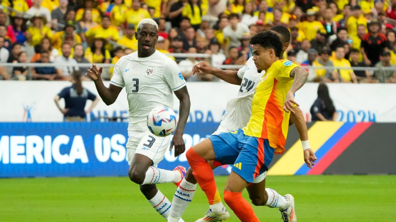 Luis Diaz resisted Panama’s rough play to score his second goal of the Copa America.