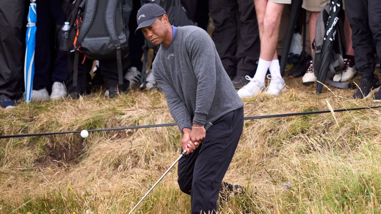 Tiger Woods Struggles in First Round of 2024 British Open with Multiple Bogeys and a Double Bogey