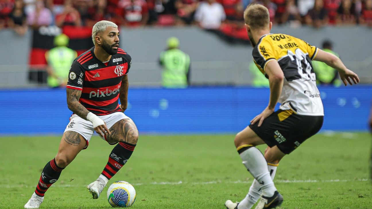 Gabigol decide partida e Flamengo conquista vitória sobre Criciúma no Brasileirão.