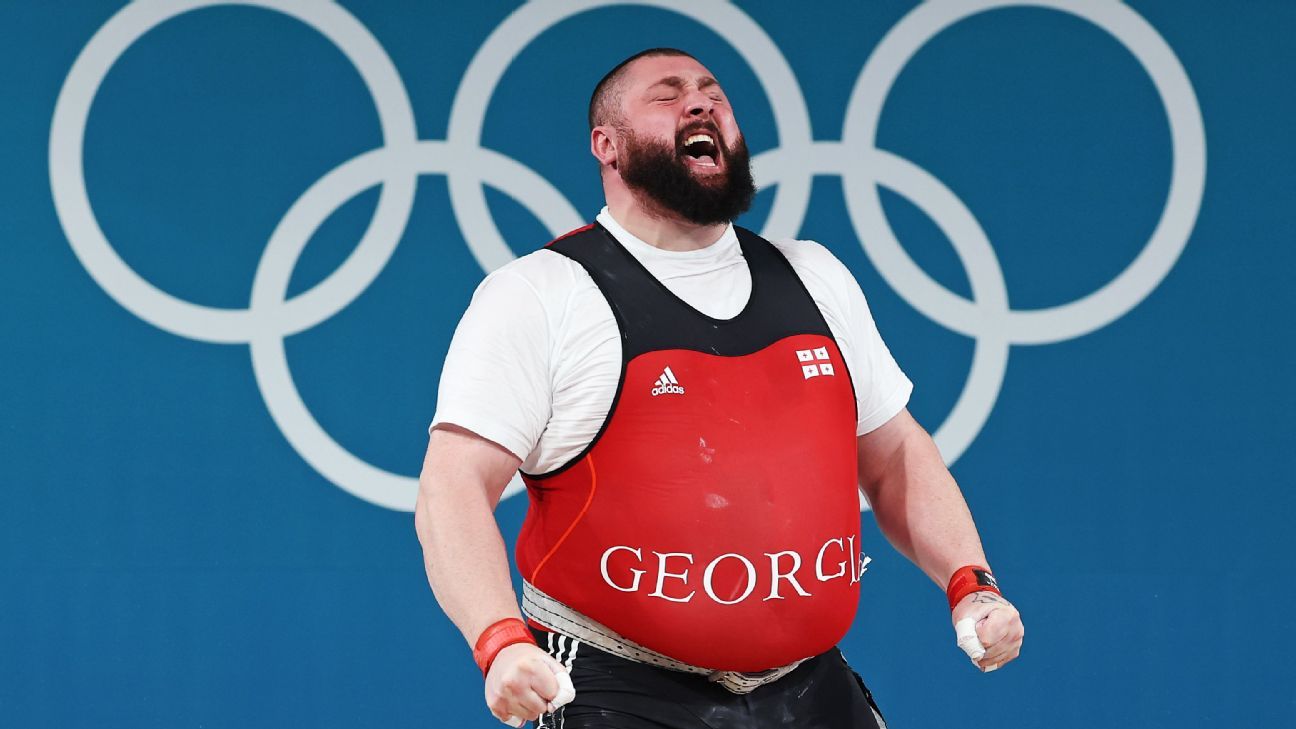 Lasha Talakhadze threepeats in Olympic weightlifting ESPN