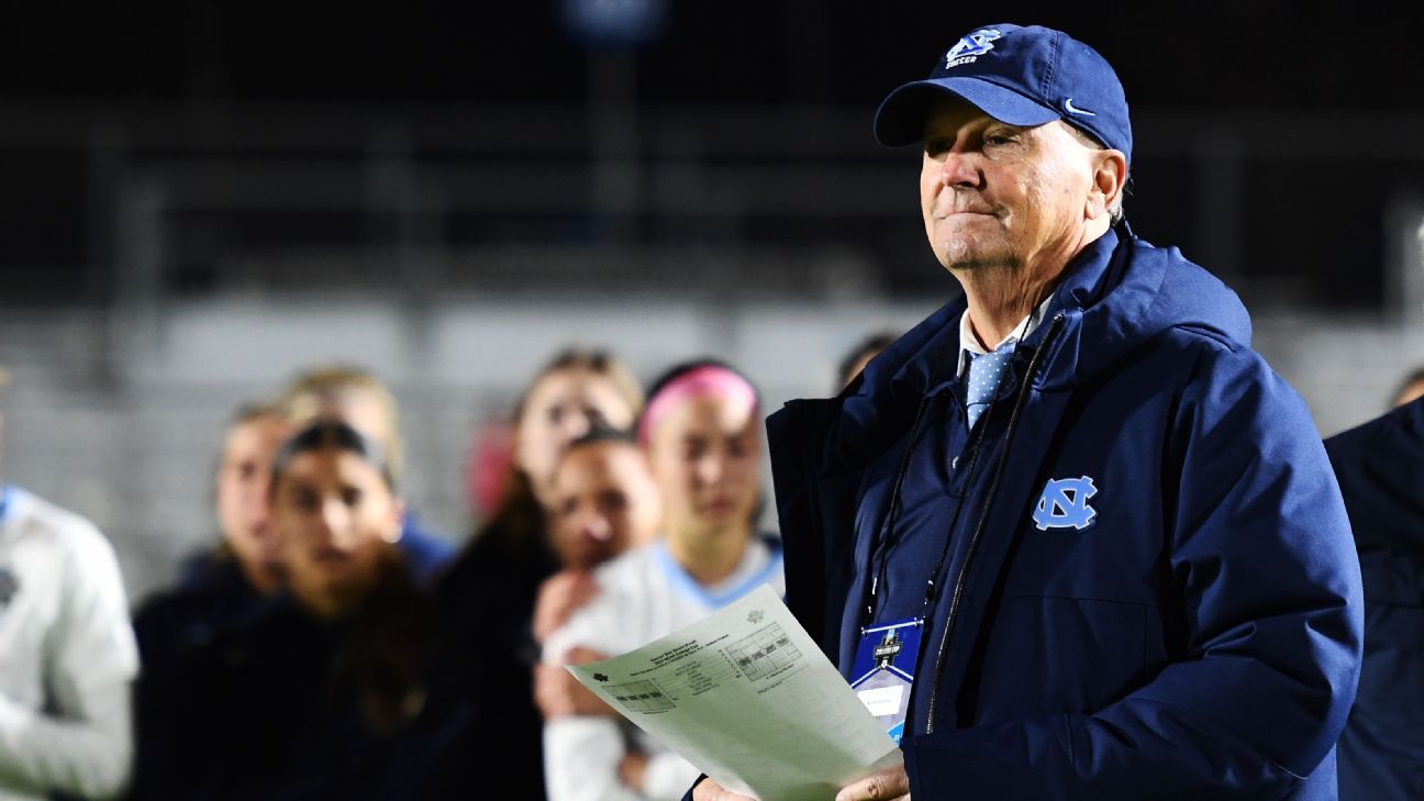 Anson Dorrance resigns as coach of North Carolina women’s soccer team