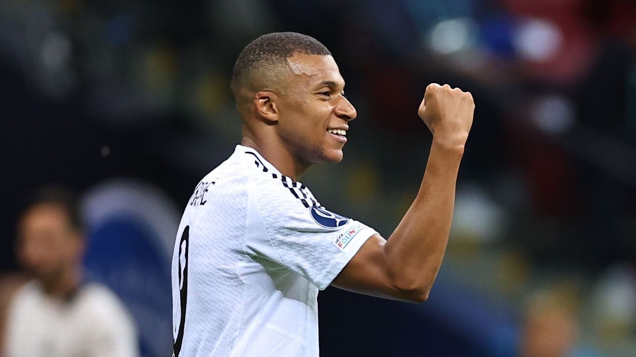 Kylian Mbappe scored his first goal for Real Madrid against Atalanta