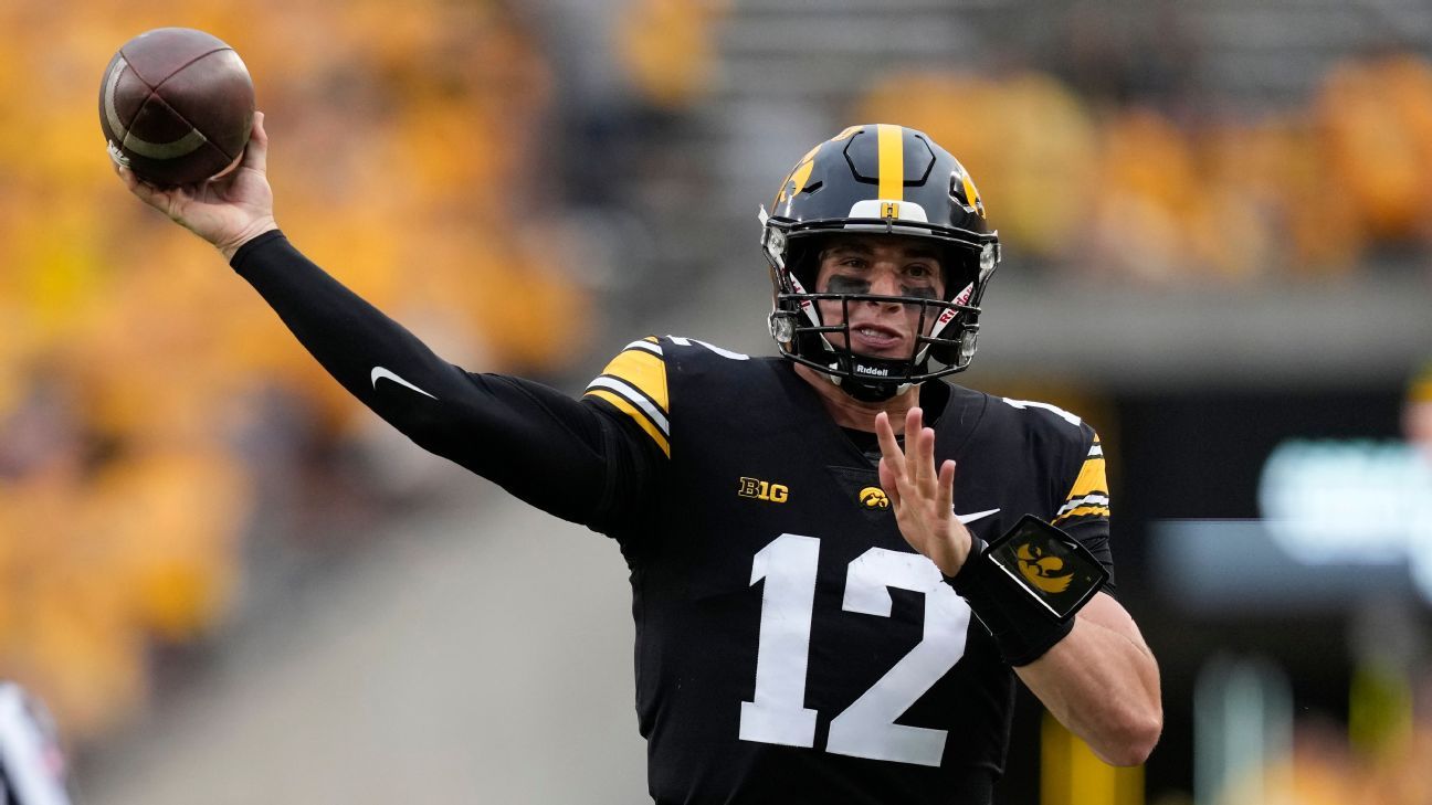 Injured Iowa QB McNamara not on depth chart