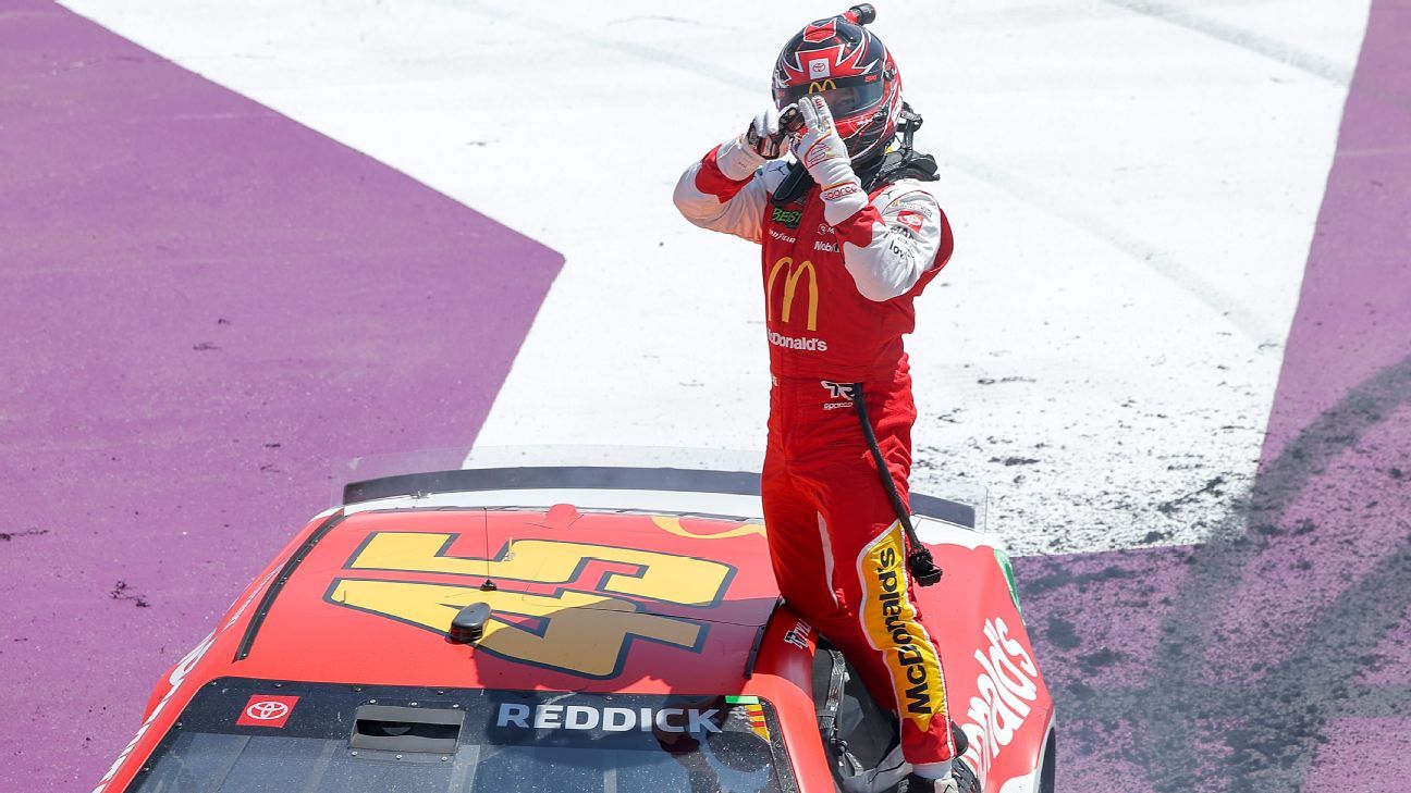 Tyler Reddick wins NASCAR Cup race in Michigan postponed due to rain