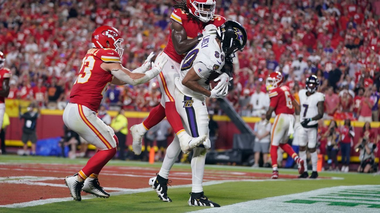 Ravens in dispute with referees after canceled touchdown against Chiefs