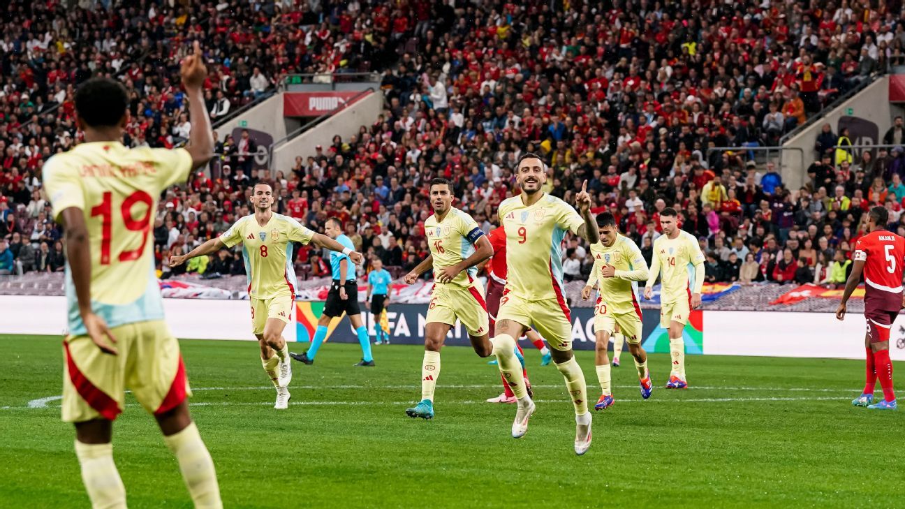 L’Espagne dépasse la Suisse et remporte la première place de la Ligue des Nations