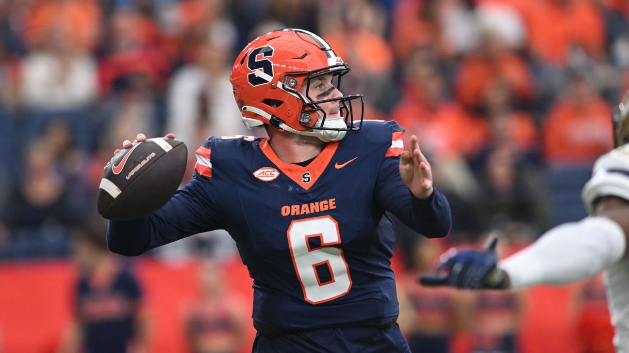 Kyle McCord is letting it rip at Syracuse ESPN