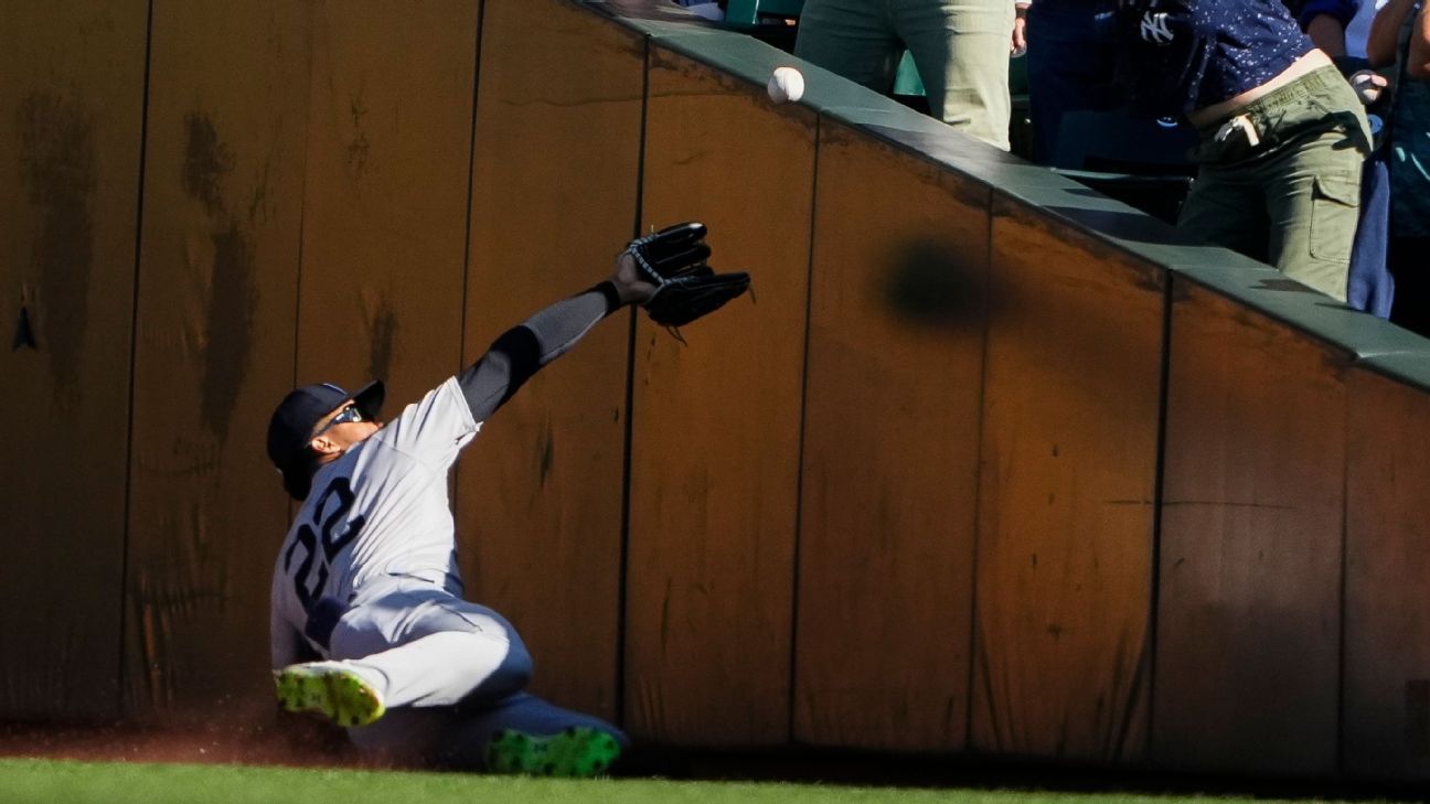 Yankees player Juan Soto has to be x-rayed after ‘scary’ fall into a wall